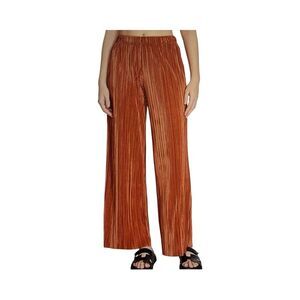 Steve Madden Addy Plisse Pleated  Wide Leg Pants. Orange